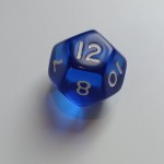 Gem Blue D12 12-Sided Polydice